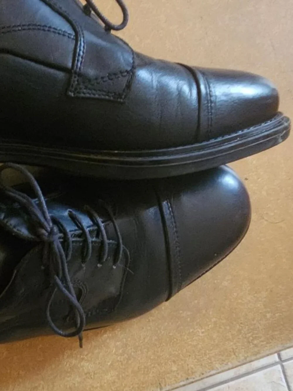 EASE by Florsheim Black Leather Oxford Dress Shoes Size 11 M Made in Italy